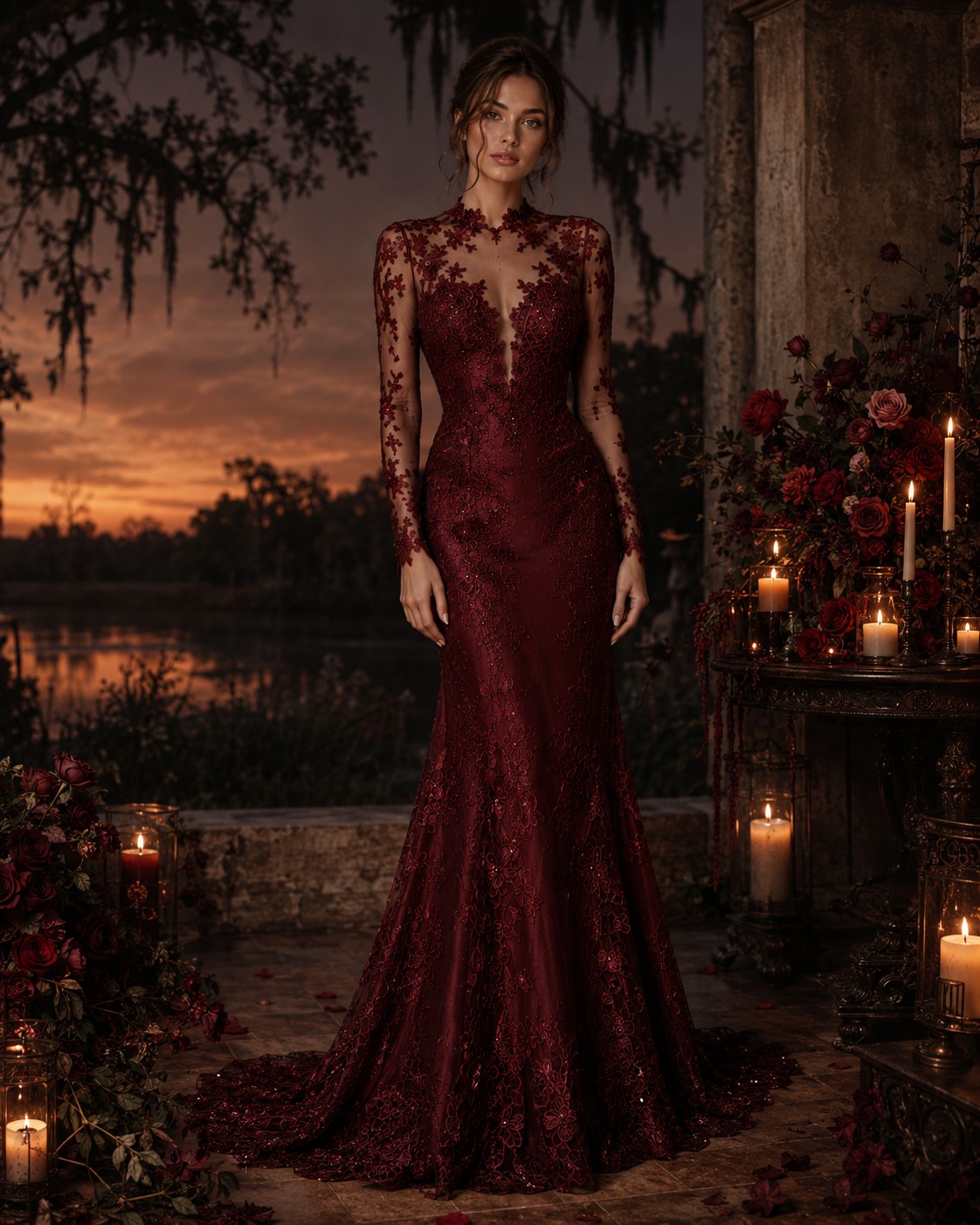 The Crimson Heirloom Dress design