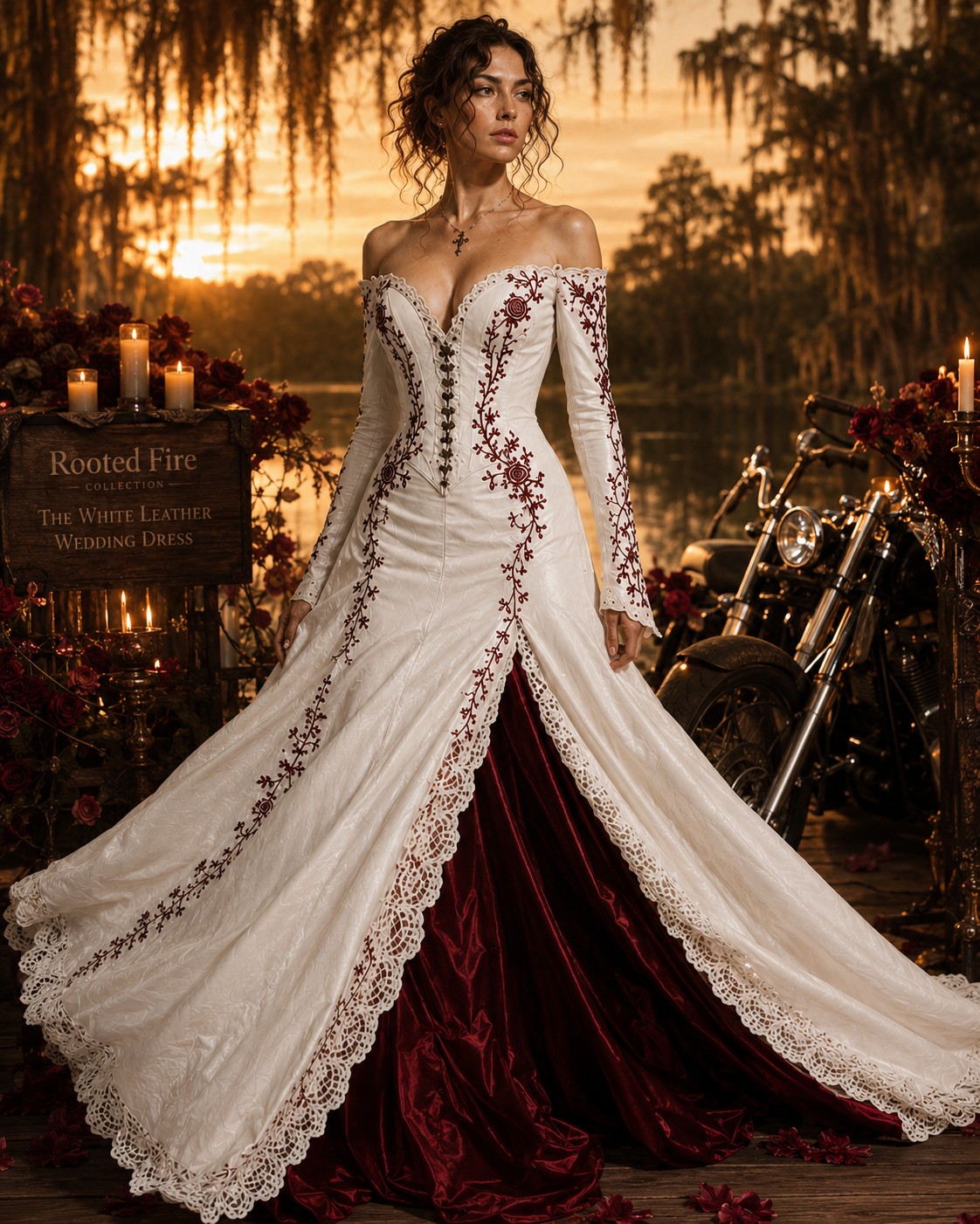 The White Leather Wedding Dress design